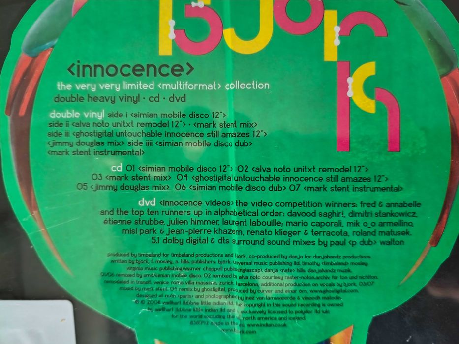 Björk – Innocence ; BOX ** 2 x vinil + CD + DVD
