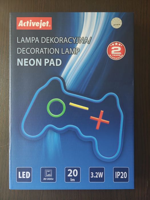 Lampa dekoracyjna LED – Neon Pad (Gamepad)