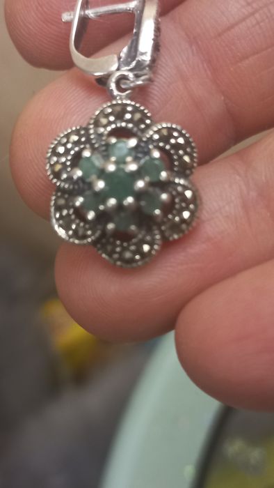 Сережки зі смарагдами!