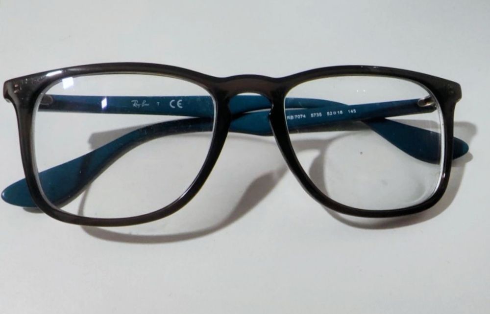 Ładne oprawki Ray Ban niebiesko-brazowe