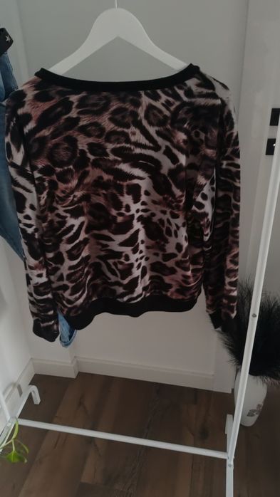 Bluza welurowa w panterkę roz XL 42