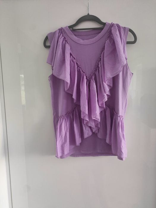 Świetna bluzka falbany hiszpanka letnia Made In Italy