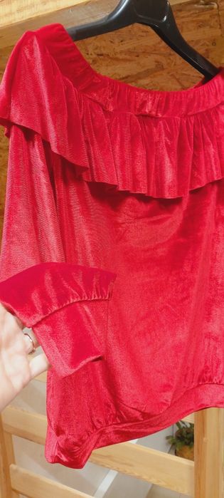 Bluzka welurowa aksamitna