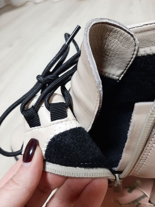 Черевики шкіряні, ботинки, ботильоны, кожа, каблук, деми, зима