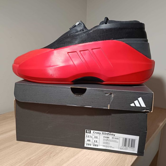 Adidas Crazy IIInfinity r. 46 (29,5 cm) IF4540 Red/CBlack/CBlack