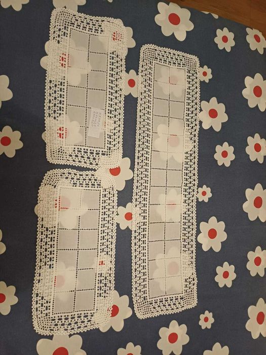 Conjunto de 3 panos bordados(P2)