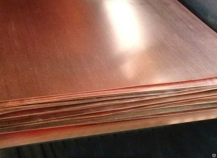 Мідний лист М1 товщина 0,4-30 мм 600х1500 та обрізки