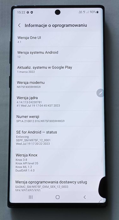 Samsung Galaxy Note 10 Plus N975F 12GB RAM / 256GB pamięci wewnętrznej