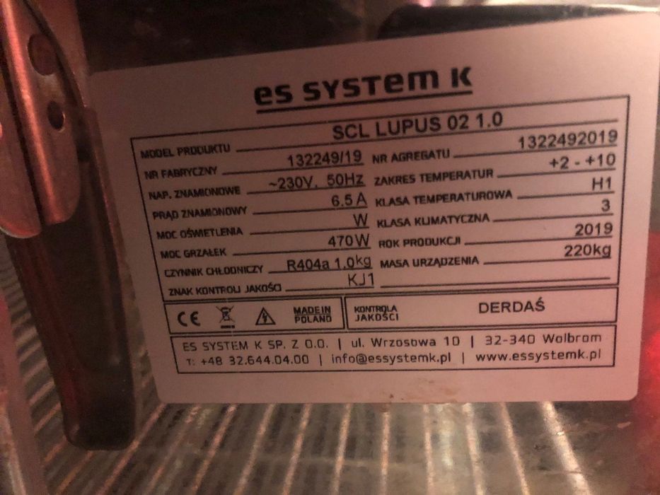 Szafa chłodnicza/ mróznicza  ES System K SML LUPUS