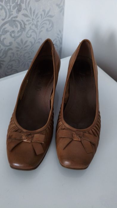 Buty skórzane, 40, karmelowe, Tamaris