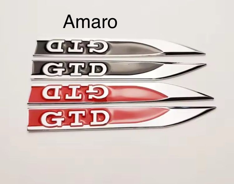 Simbolo Logo GTI/GTD para Volkswagen Golf Grelha, Mala, Laterais (4 Cores)| NOVO