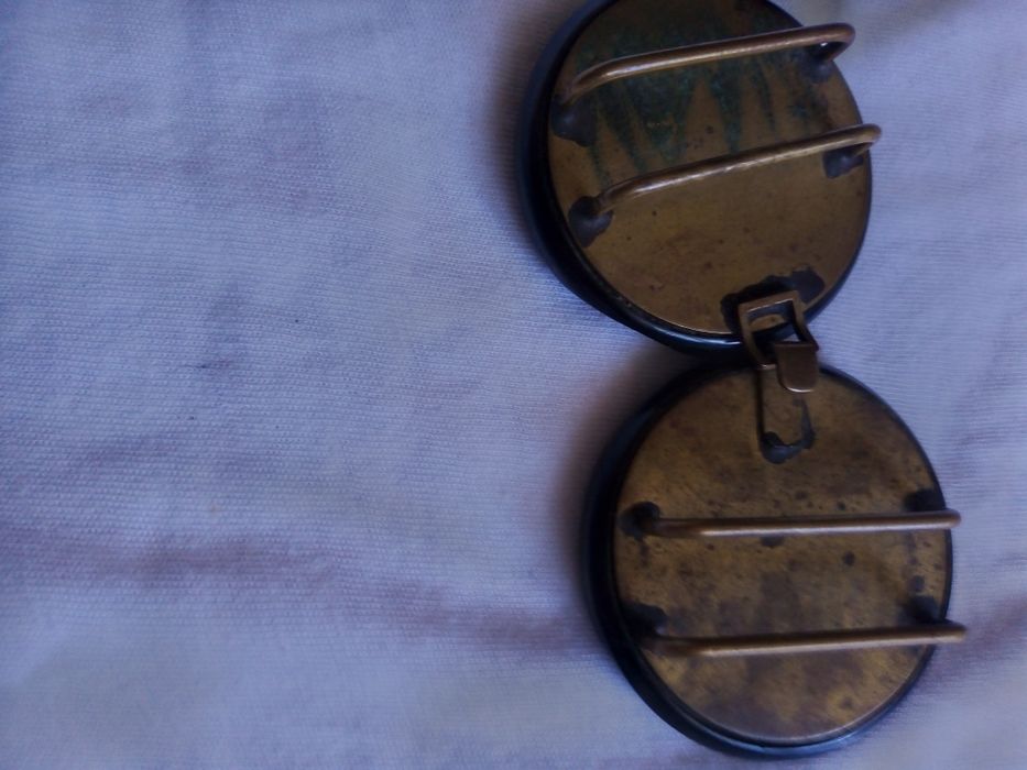 Ozdobne  guziki  vintage czarno-złote + włoska klamra retro
