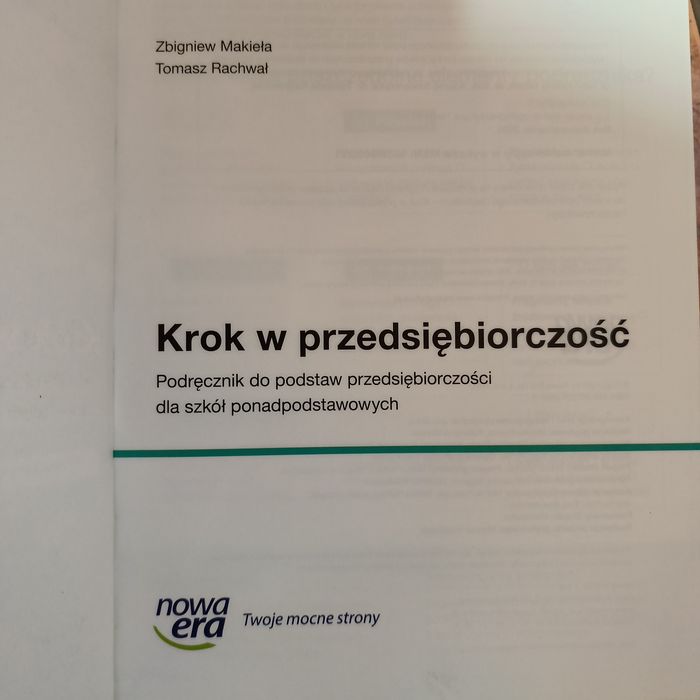 Krok w przedsiębiorczość Nowa Era edycja 2020