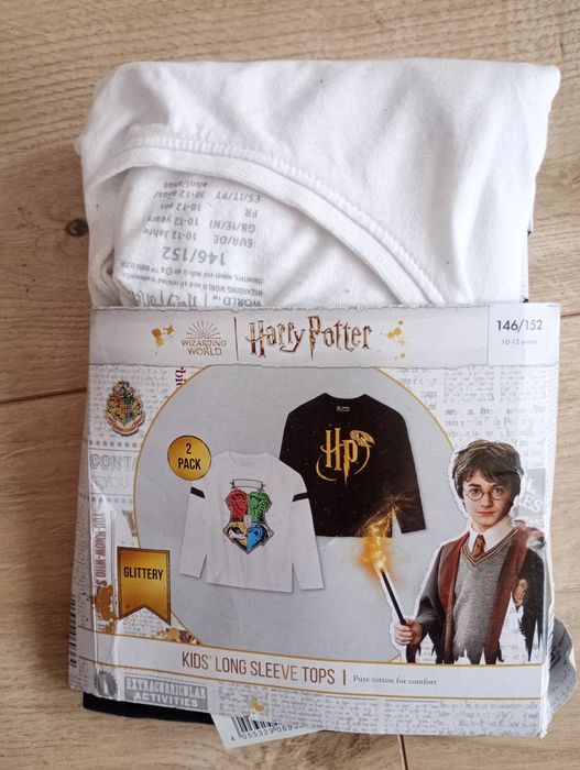 Bawełniane bluzki dziewczęce Harry Potter rozmiar 146/152