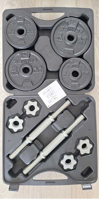 Hantle regulowane 2 x 10kg (Decathlon) . Jak nowe