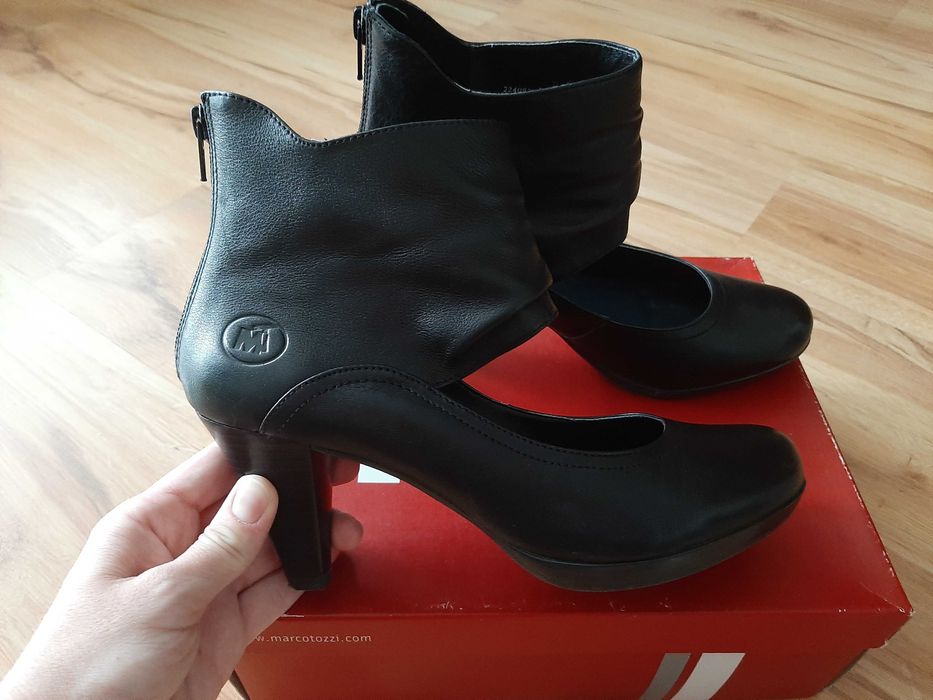 Skórzane buty Marco Tozzi