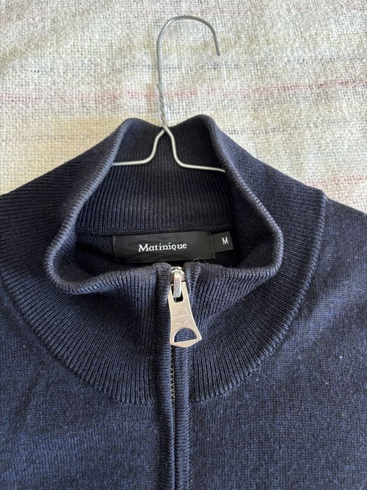 Granatowy swetrek rozpinany meski welna