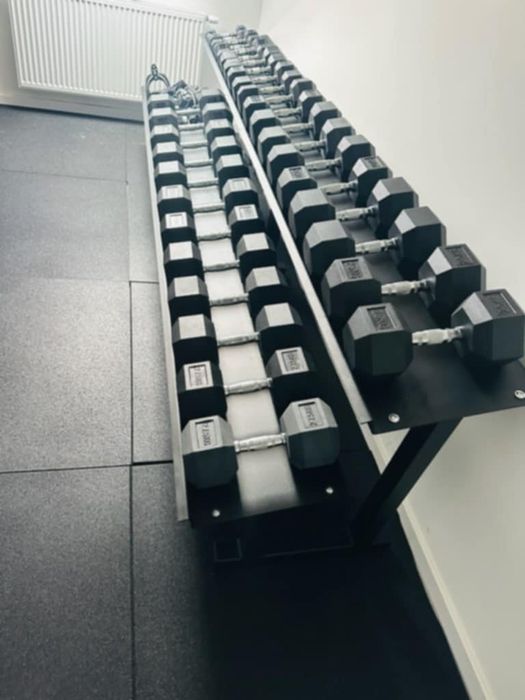 Zestaw Hantli Hex od 2.5 kg do 40 kg ze stojakiem