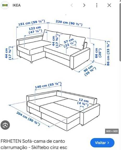 Sofá cama Friheten, do IKEA
