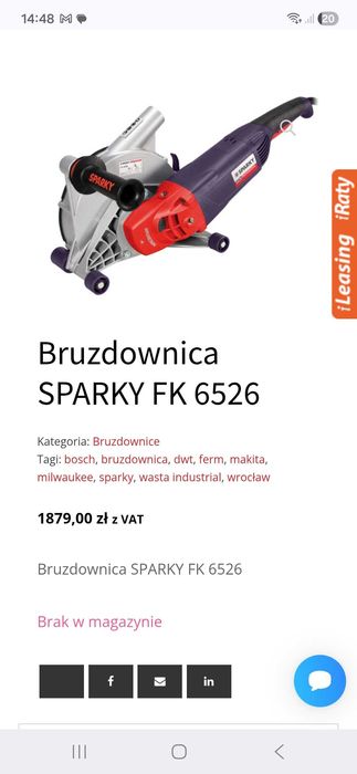 Bruzdownica Sparky Fk 6526