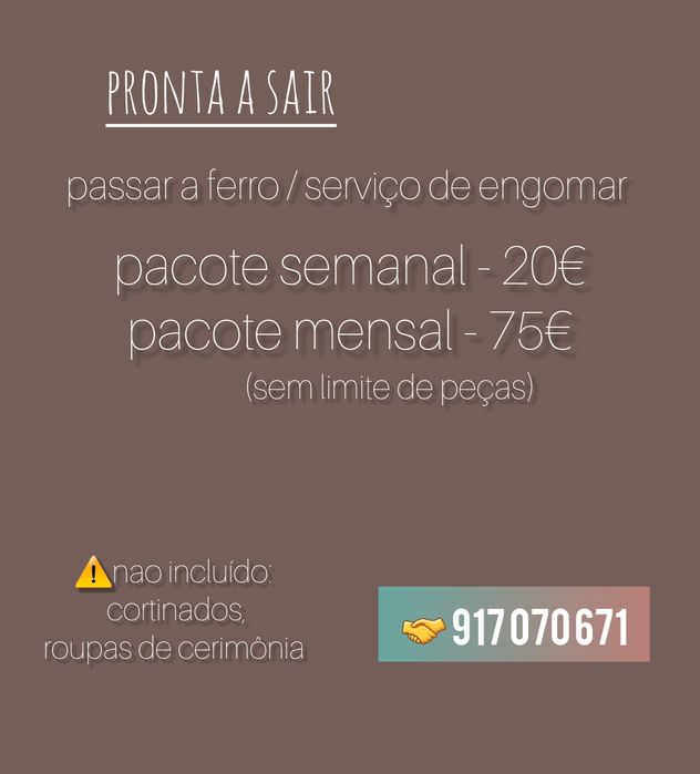 Passo a Ferro ao Domicílio