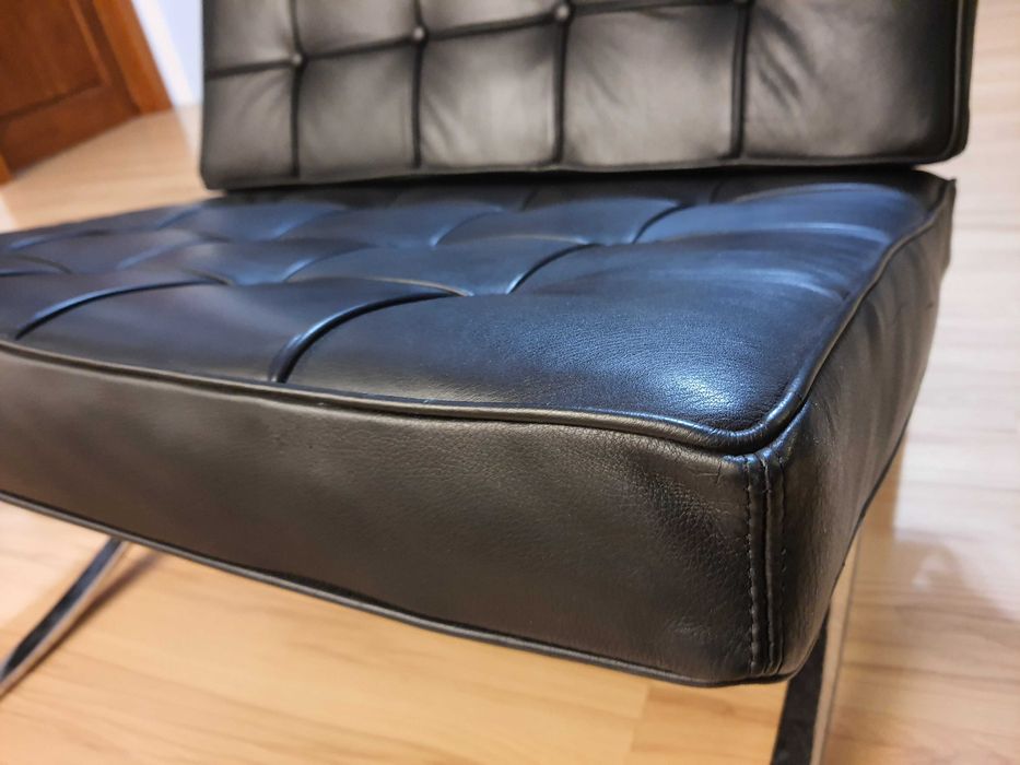 Fotel skóra metal "nowy" z kartonu 40-letni