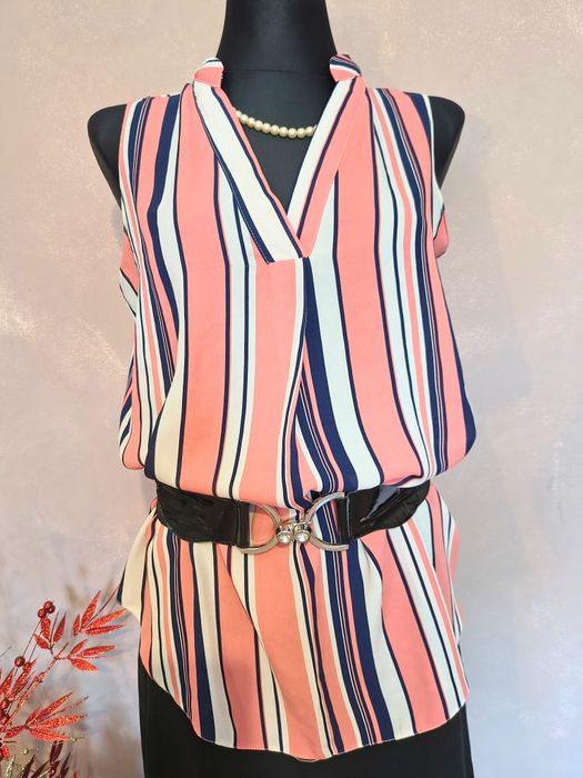 Lekka zwiewna elegancka bluzka r. XL