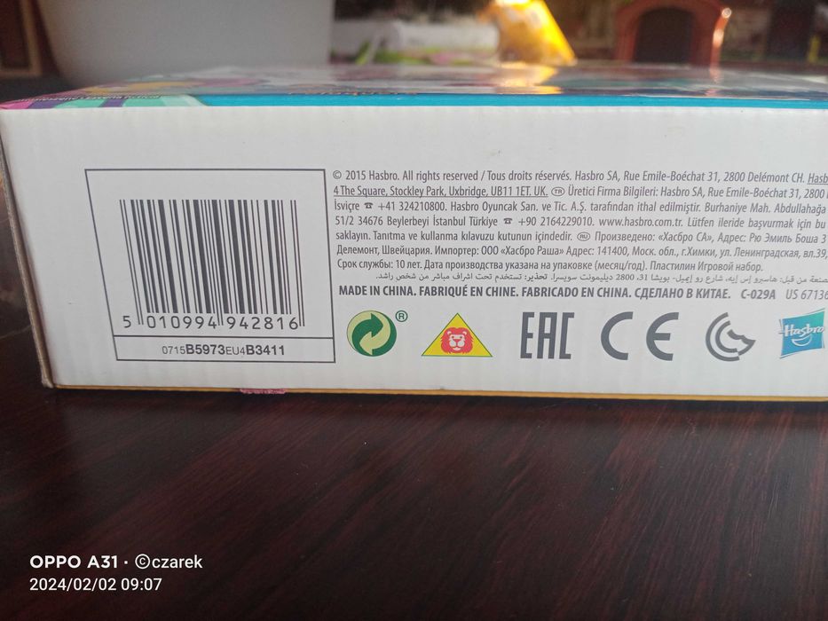 Play-doh town Hasbro, bez ciastoliny.