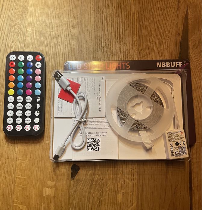 Taśma LED RGB 5m + pilot + aplikacja bluetooth | NOWA | mocne kolory |