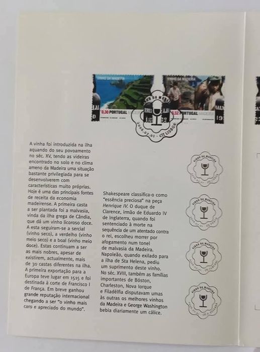 Pagela. Emissão : Vinho da Madeira