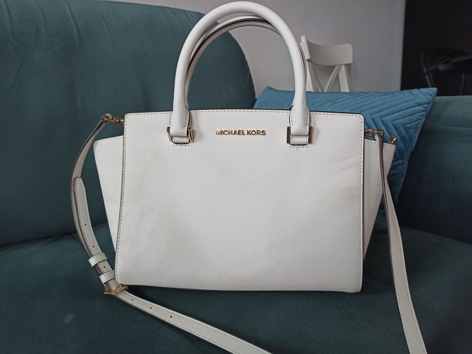 Michael Kors torebka selma średnia kolor biały biała