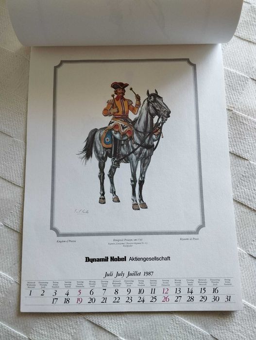 Calendário 1987 Cavaleiros Britânicos - A3