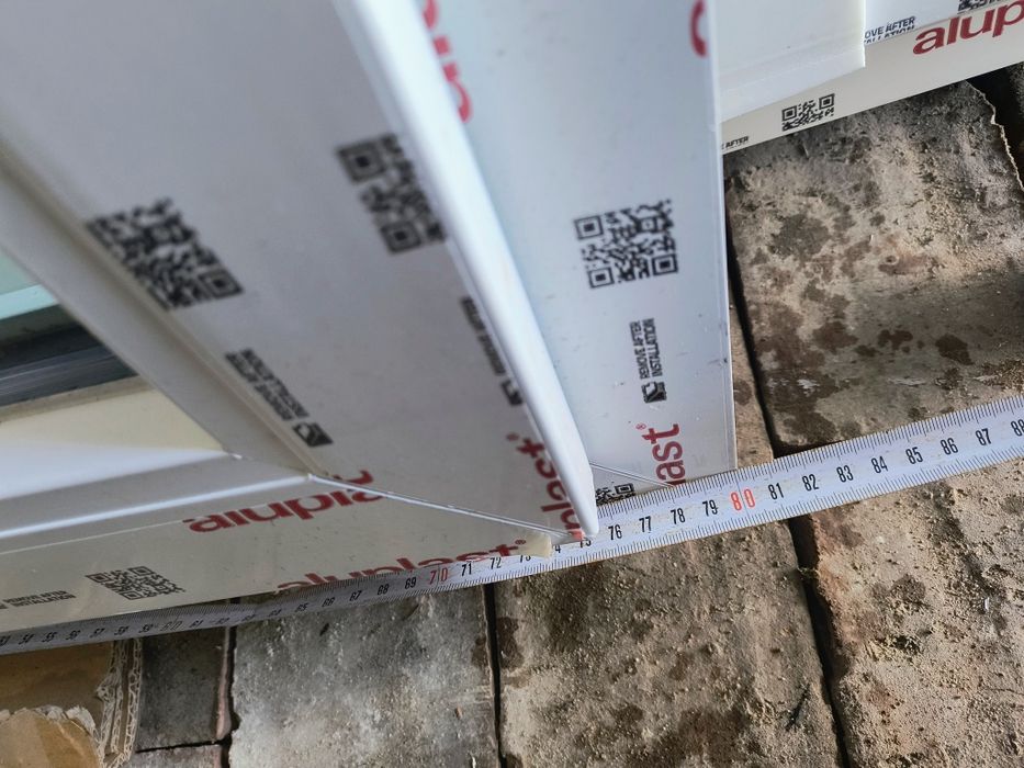 Okno tarasowe, balkonowe 80x224 biale