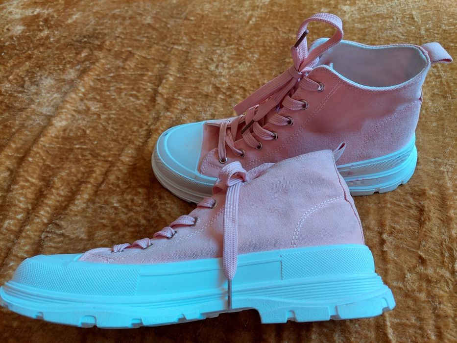 Trampki różowe wysokie do kostki 39 lekkie