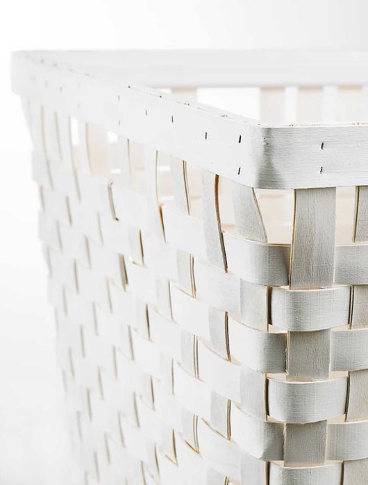 Cesto branco grande em álamo IKEA