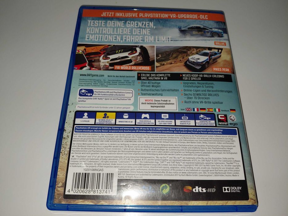 ps4 DIRT RALLY wyścigi rajdy wrc Colin McRea v2