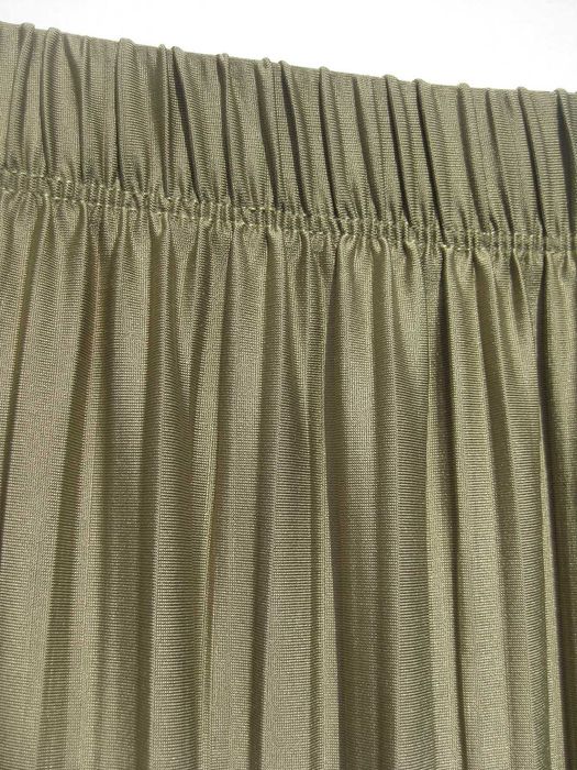 Плиссе миди юбка на резинке цвет хаки ZARA M