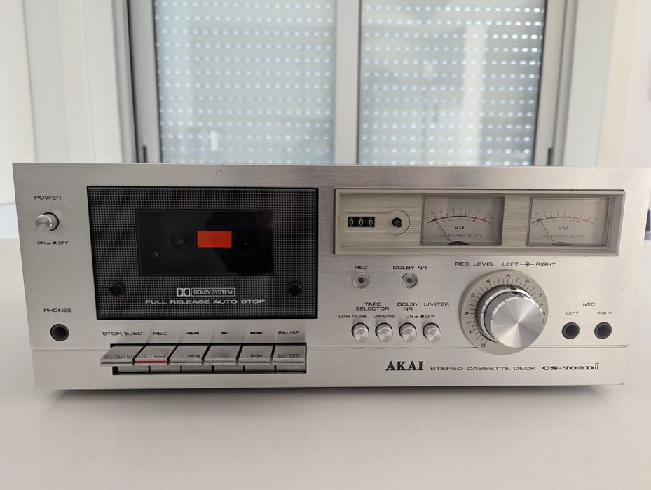 Tape Deck AKAI CS-702DII Vintage – Funcionando – Bem Conservado