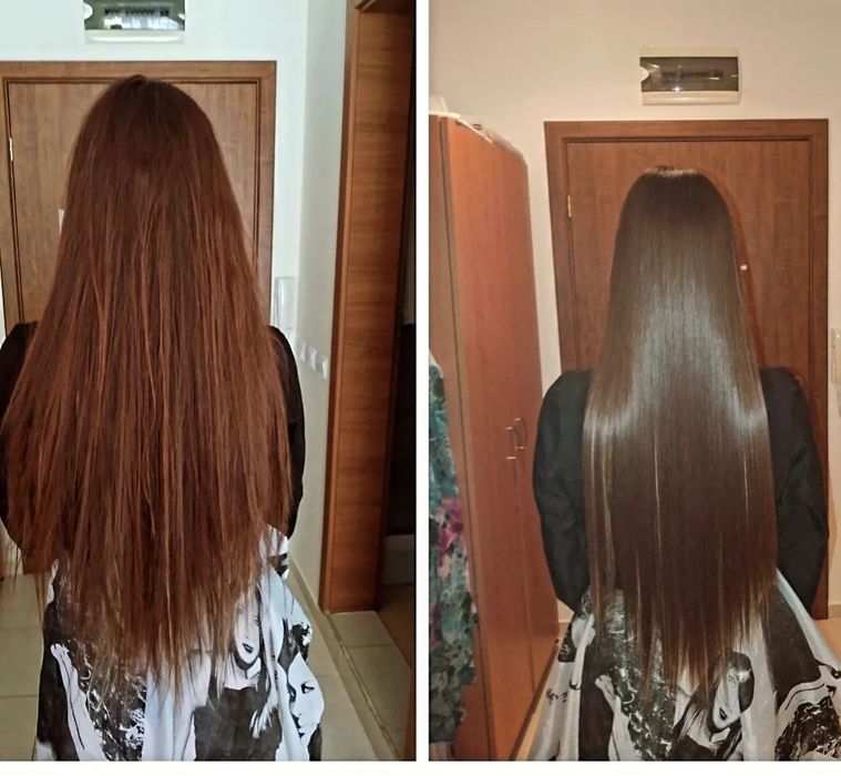 Наращивание волос нано микро станда́рт, кератиновое выпрямление  волос
