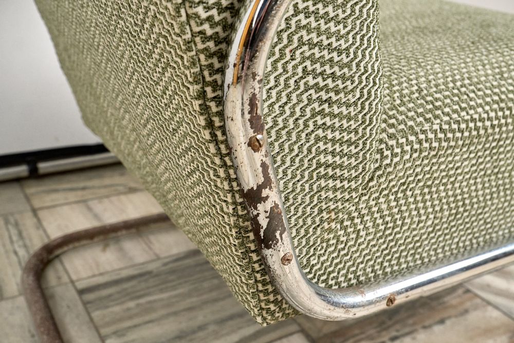 Fotel Bauhaus S-411, Thonet, lata 30. XX wieku, Czechosłowacja