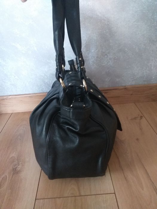 MAXMARA oryginalna skóra naturalna torebka shopper worek kuferek dżety