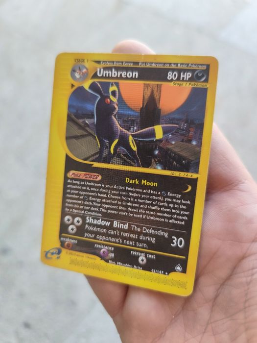 Carta Pokémon Umbreon 41/147 Aquapolis (Inglês) Vintage