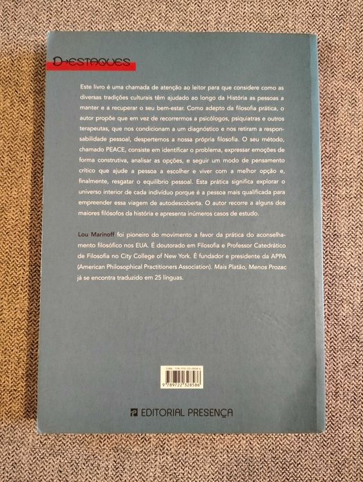 Livro "Mais Platão, menos Prozac!" de Lou Marinoff