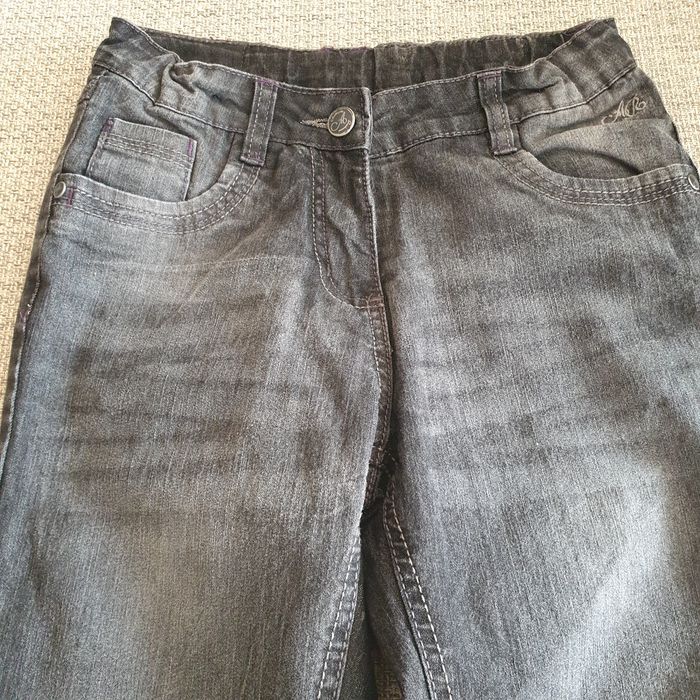 Spodnie jeans na podszewce czarne 140