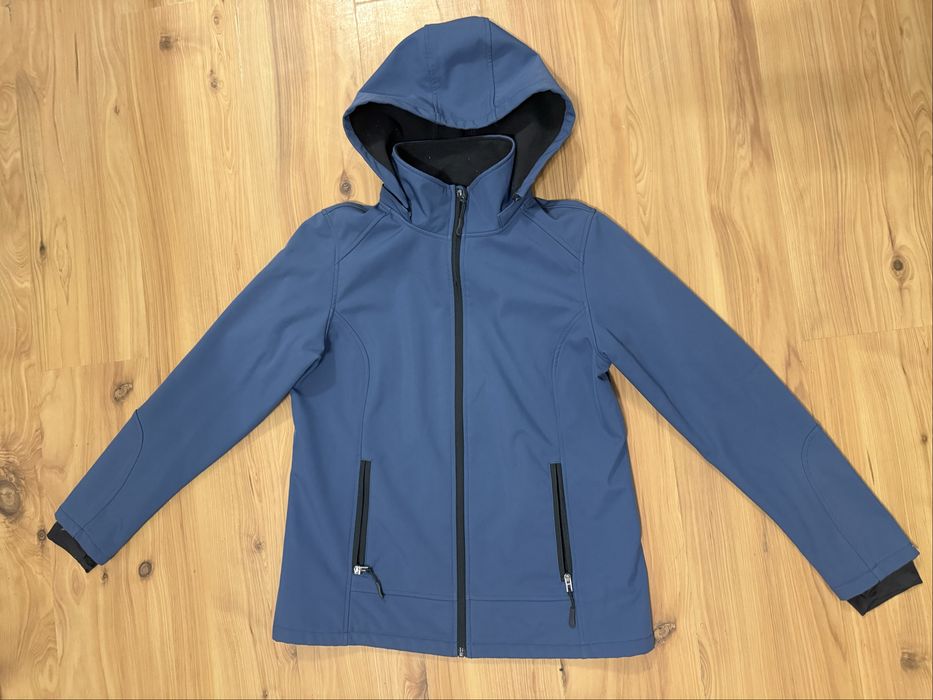 Damska kurtka softshell stan bdb niebieska L