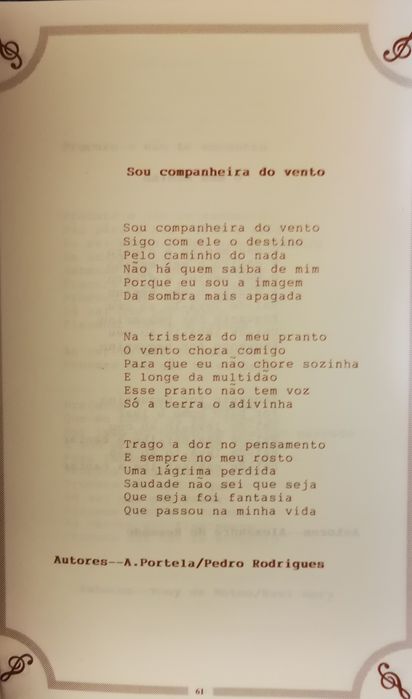 Opera do malandro, Fados canções A. ROSEIRO, António Aleixo