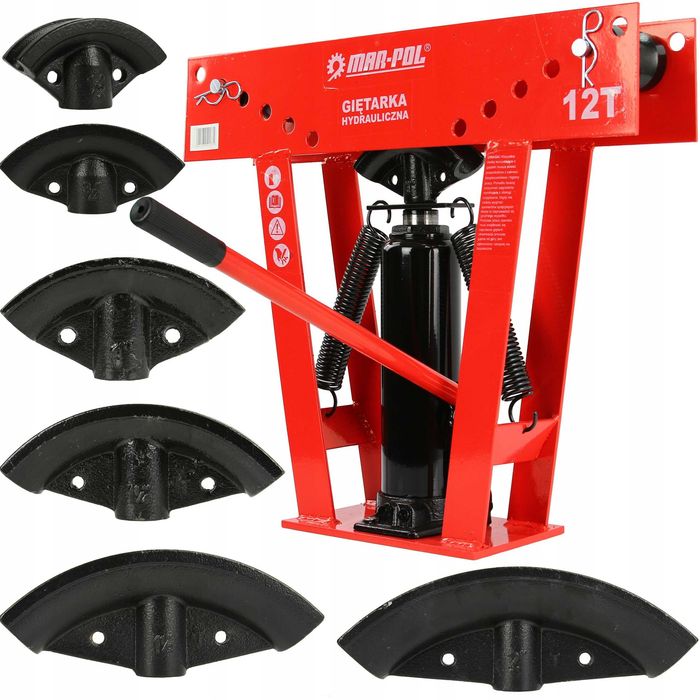 GIĘTARKA HYDRAULICZNA DO RUR 12Ton 12T + 6 profili 90 stopni