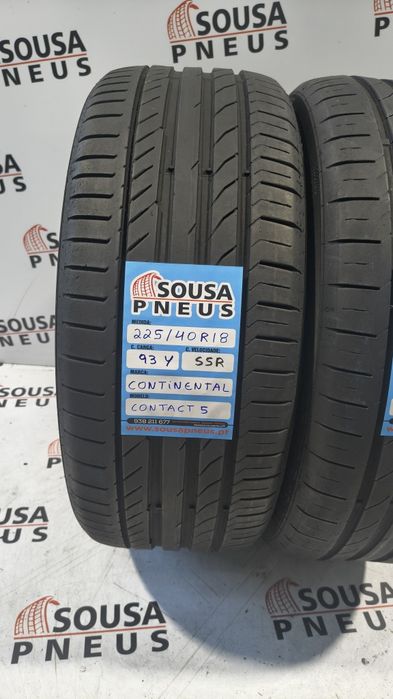 2 pneus semi novos 225-40R18 Continental SSR - Oferta dos Portes