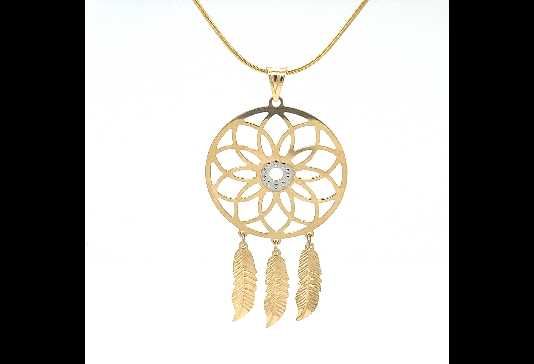 Piękny łańcuszek żyłka złota próba 585, 14k.