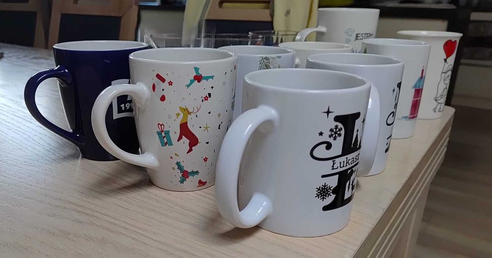 Kubek kubki ceramiczne szklane